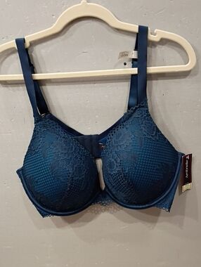 Moen Deep Teal Lace Underwire Bra with Molded Cups